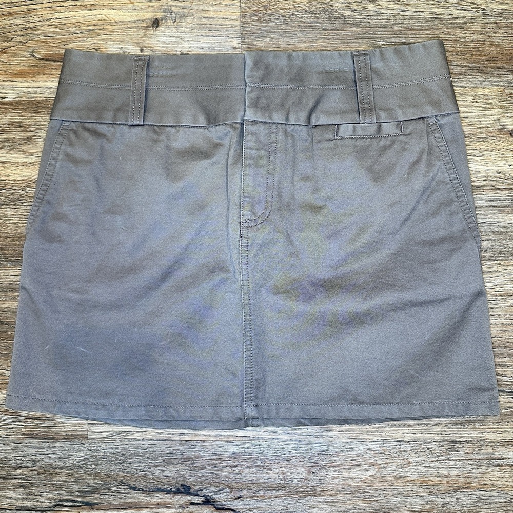 Old Navy Y2K Utility Mini Skirt Womens 4 Brown Cotton Twill Office Siren NWOT
